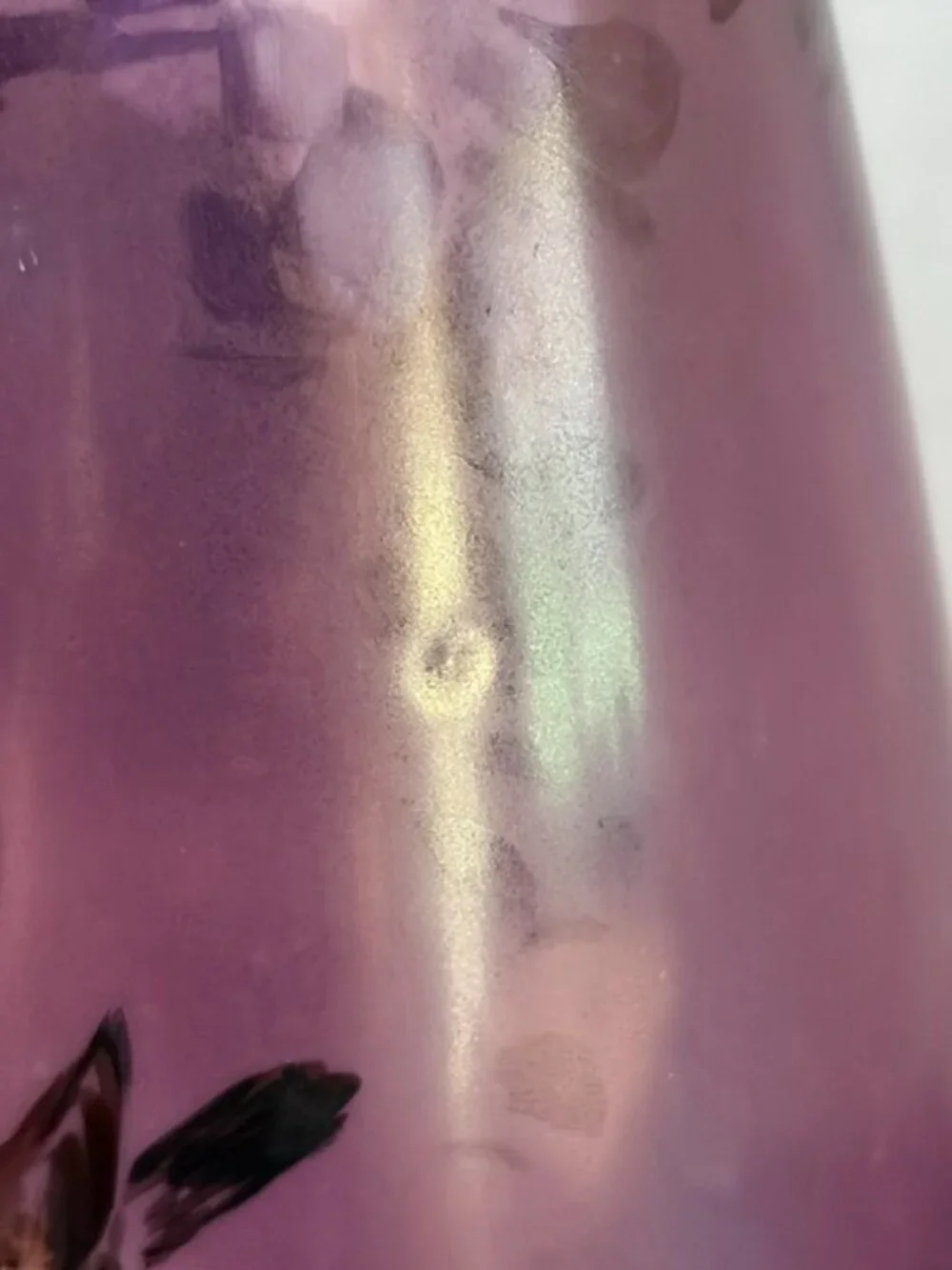 Antique Heinrich & Co Selb Bavaria Purple Birds Hand Painted Vase